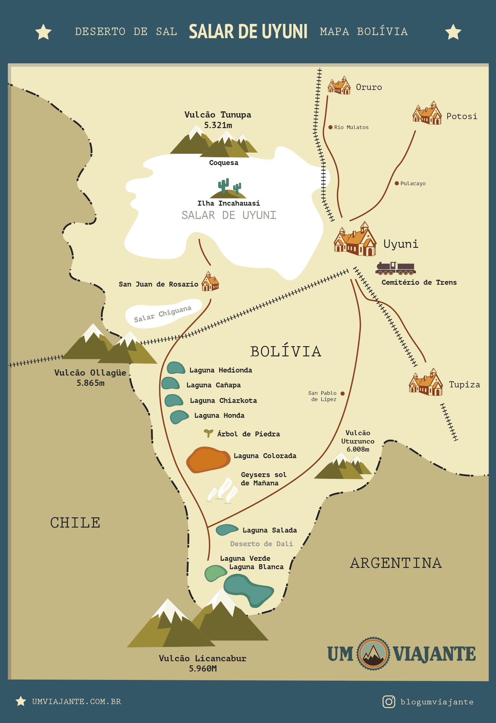 Salar De Uyuni Map